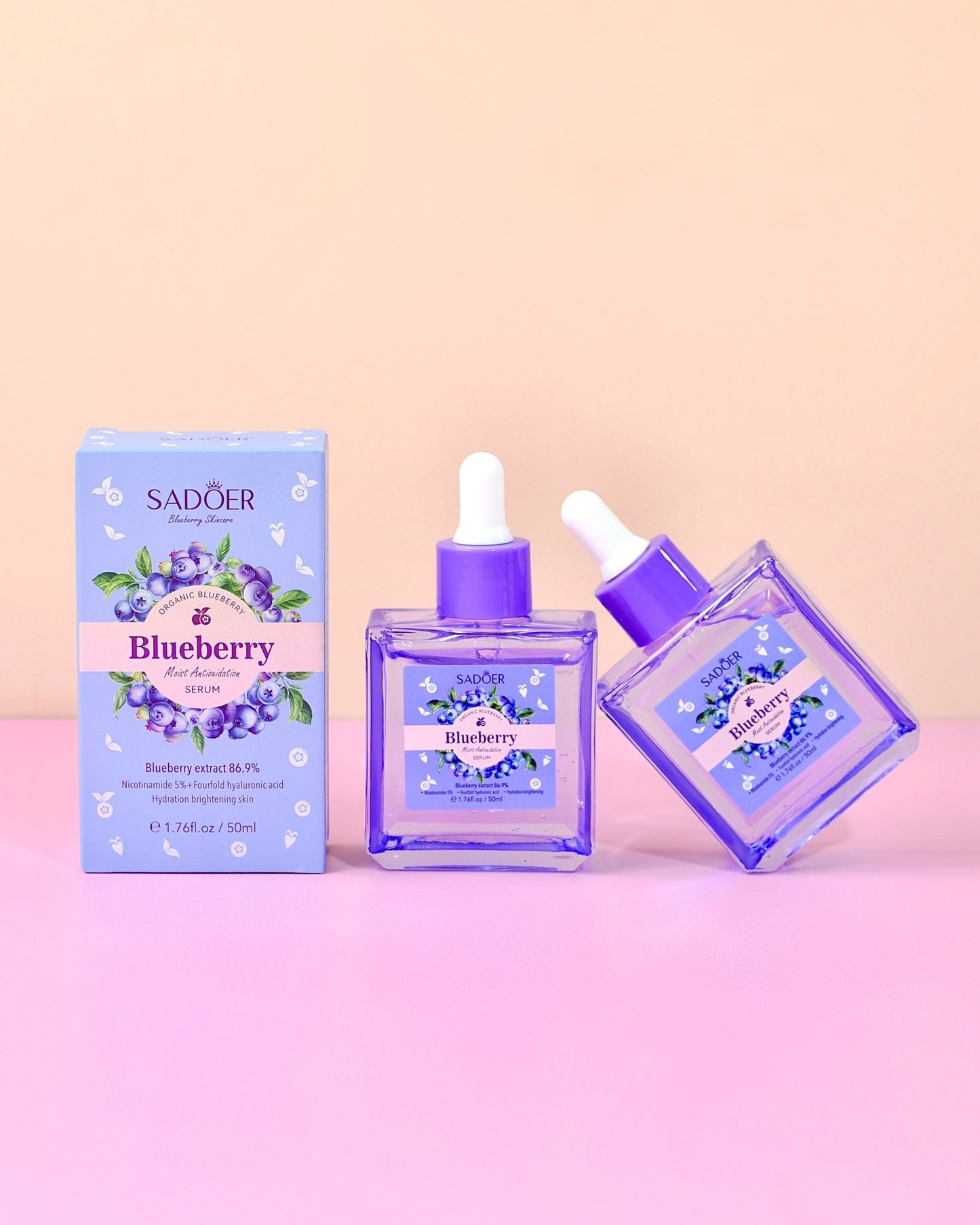 Suero Facial Antioxidante Blueberry Luminosidad & Hidratación | Sadoer