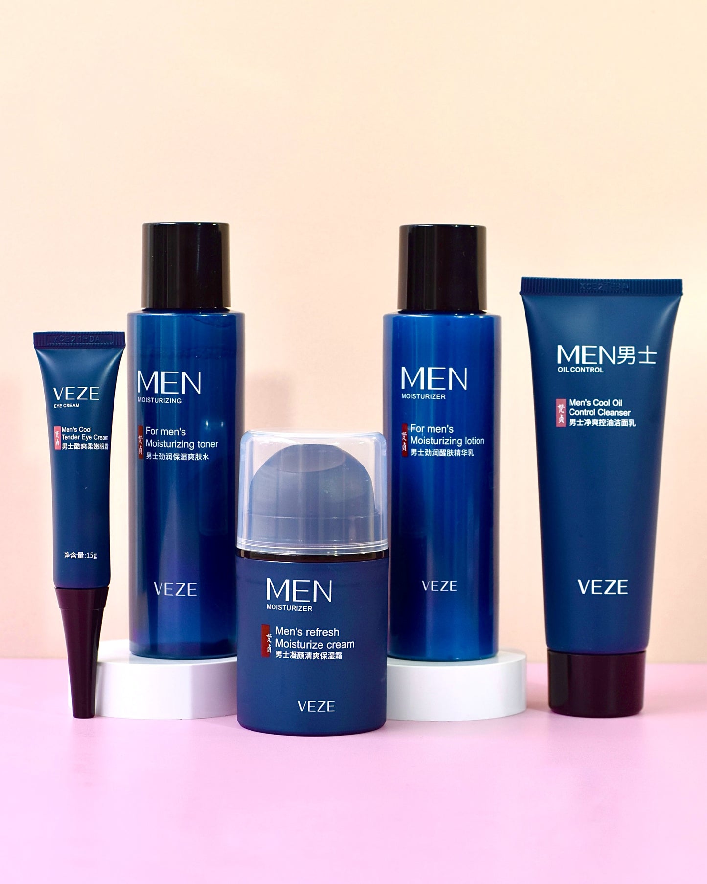 Kit Skincare Masculino Hidratación & Control de Brillo – VEZE (x5)