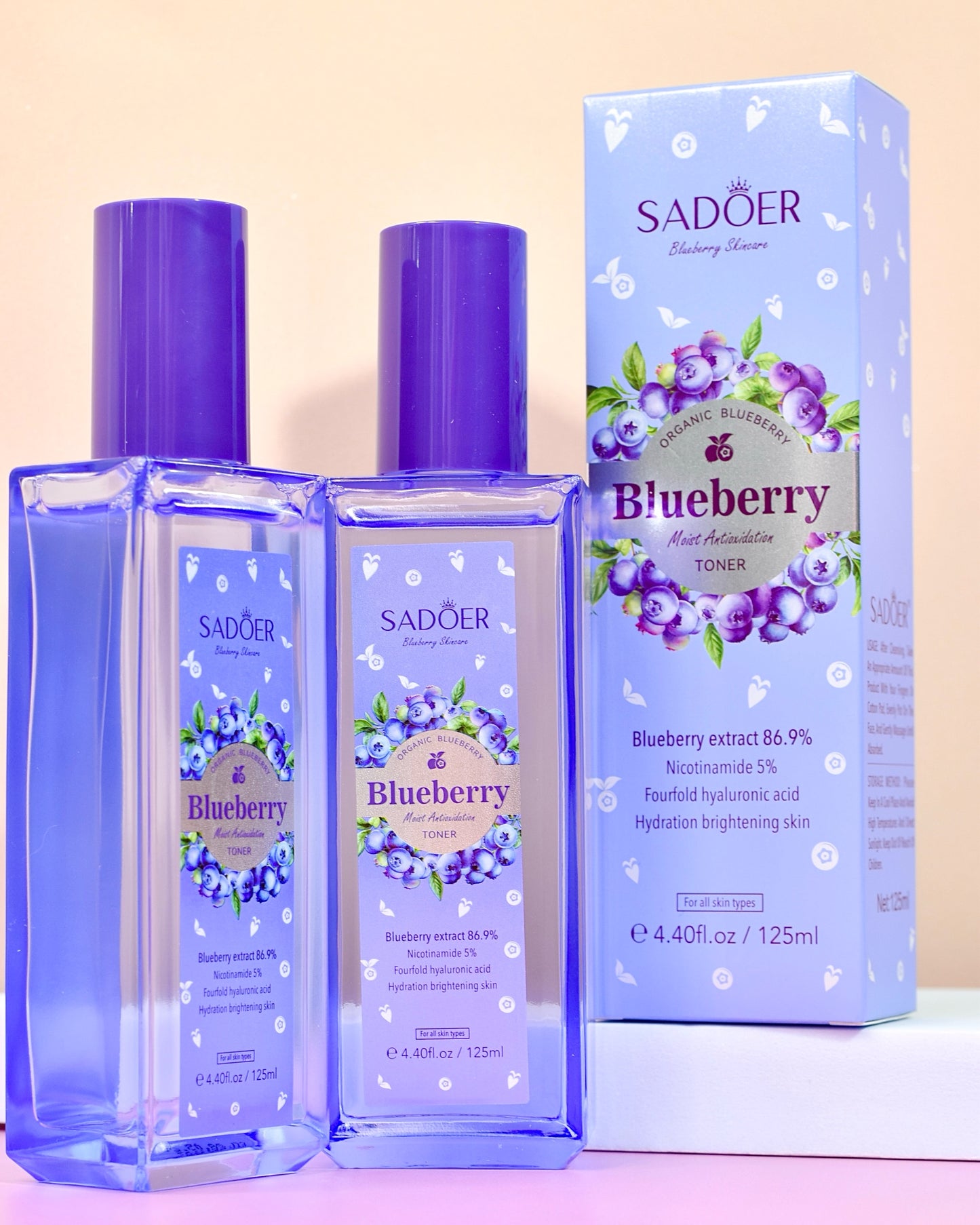 Tónico Facial Antioxidante con Blueberry Luminosidad & Hidratación | Sadoer