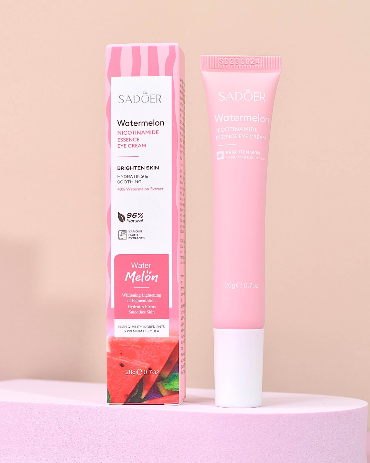 Contorno de Ojos Niacinamida + Sandía 40% Luminosidad & Anti-Ojeras – Sadoer