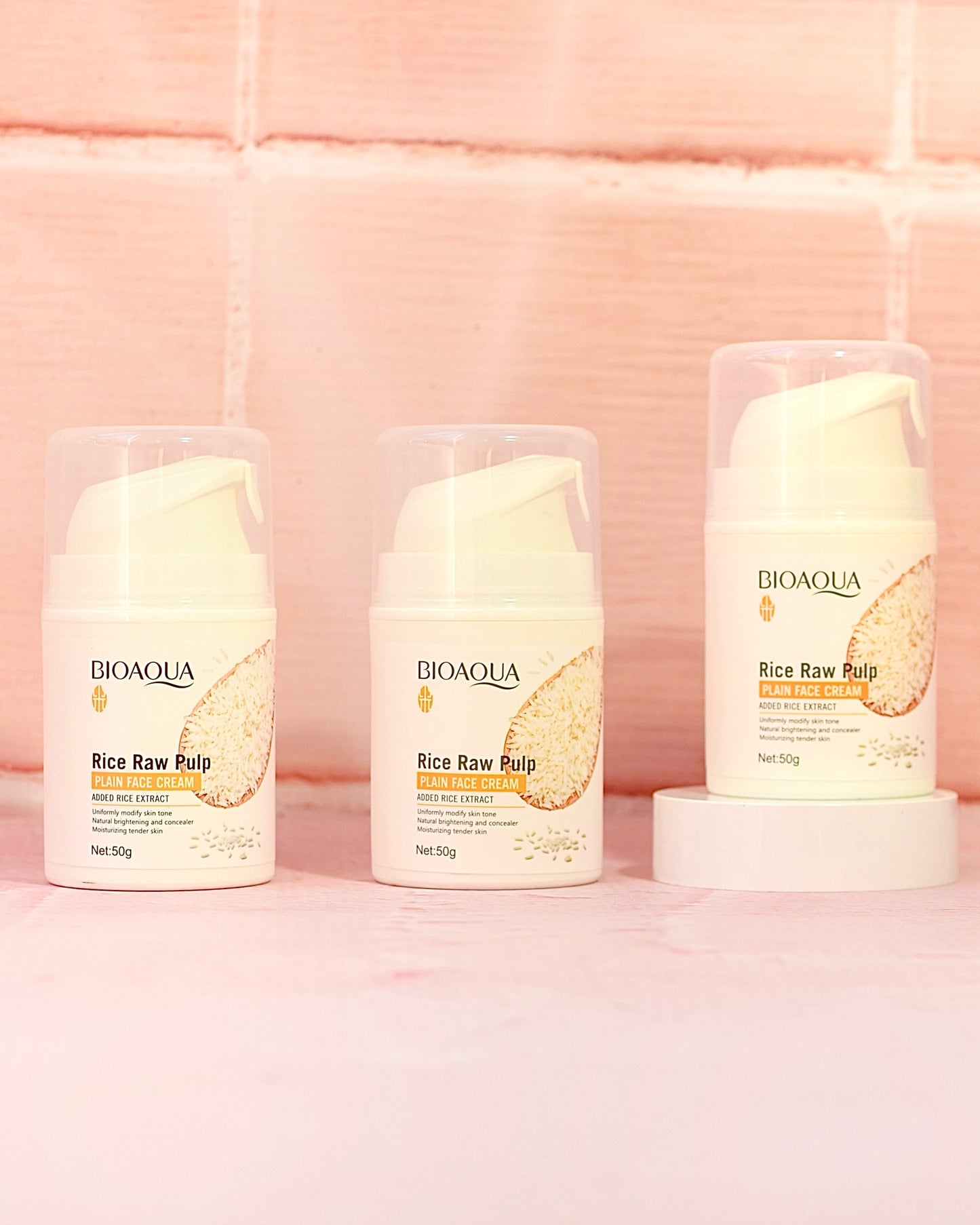 Crema Facial Aclarante con Extracto de Arroz Bioaqua