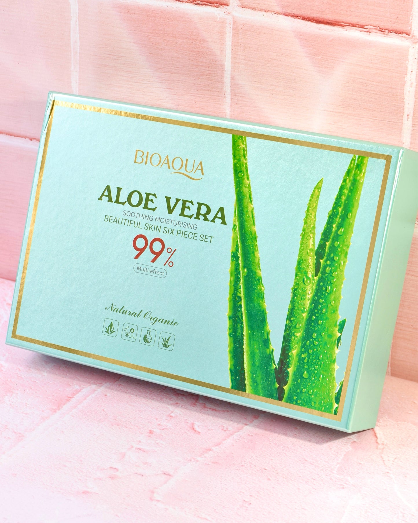 Kit lujo Aloe Vera 99% Bioaqua 6 productos hidratación total