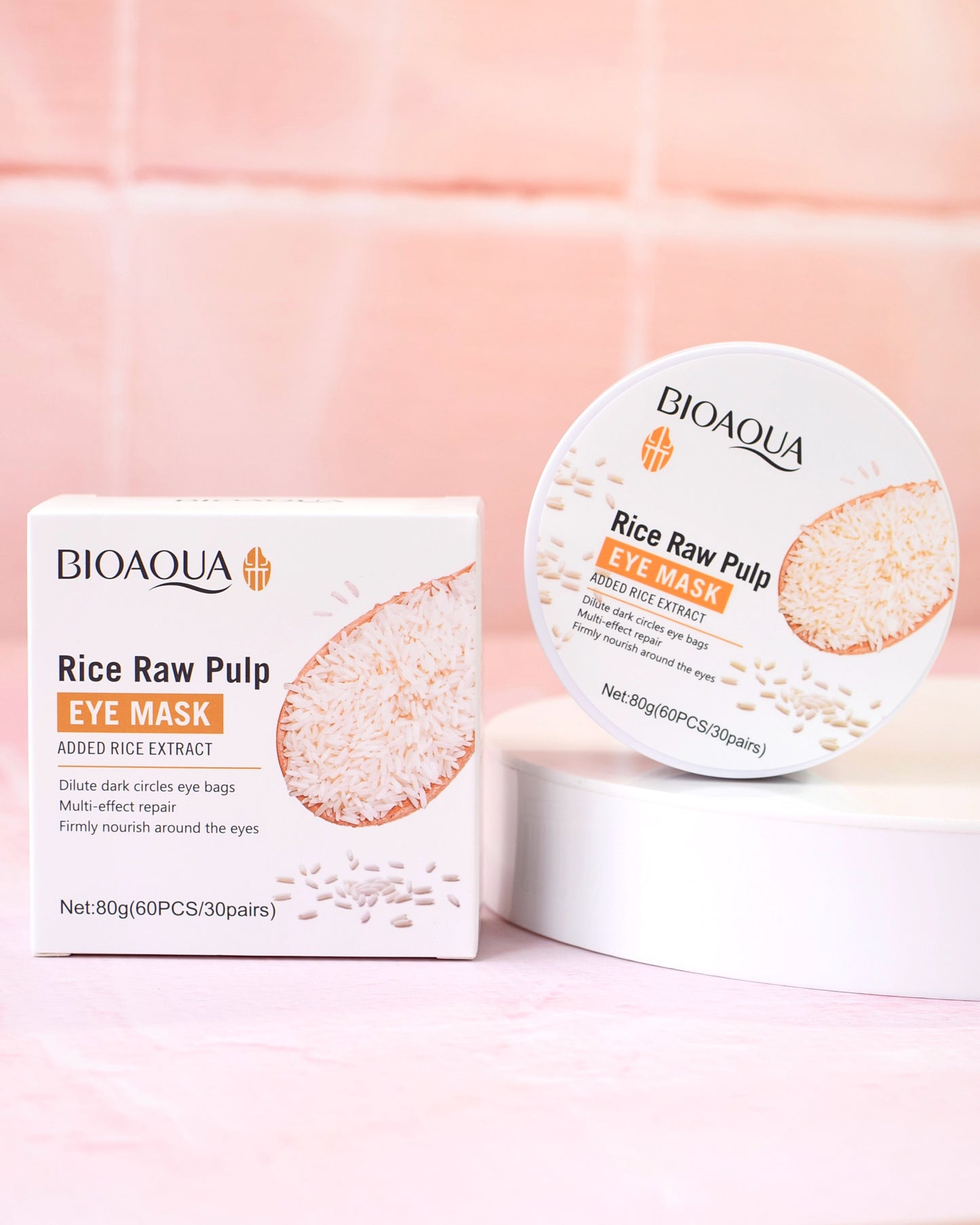 Parches Hydrogel línea arroz Bioaqua hidratan y suavizan