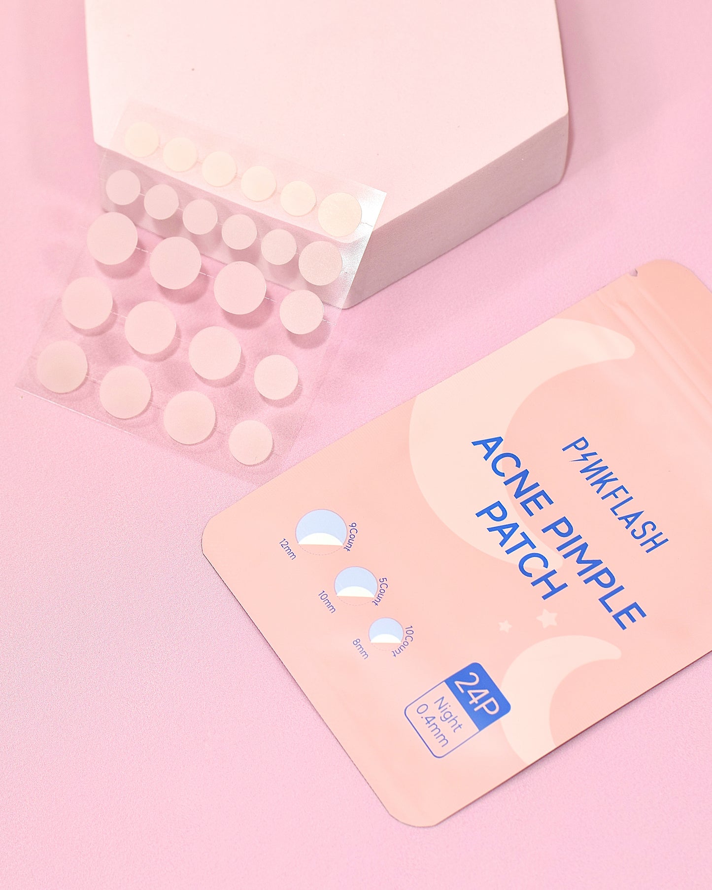Parches Anti Inflamatorios para el Acné Pink Flash (x24 unidades)