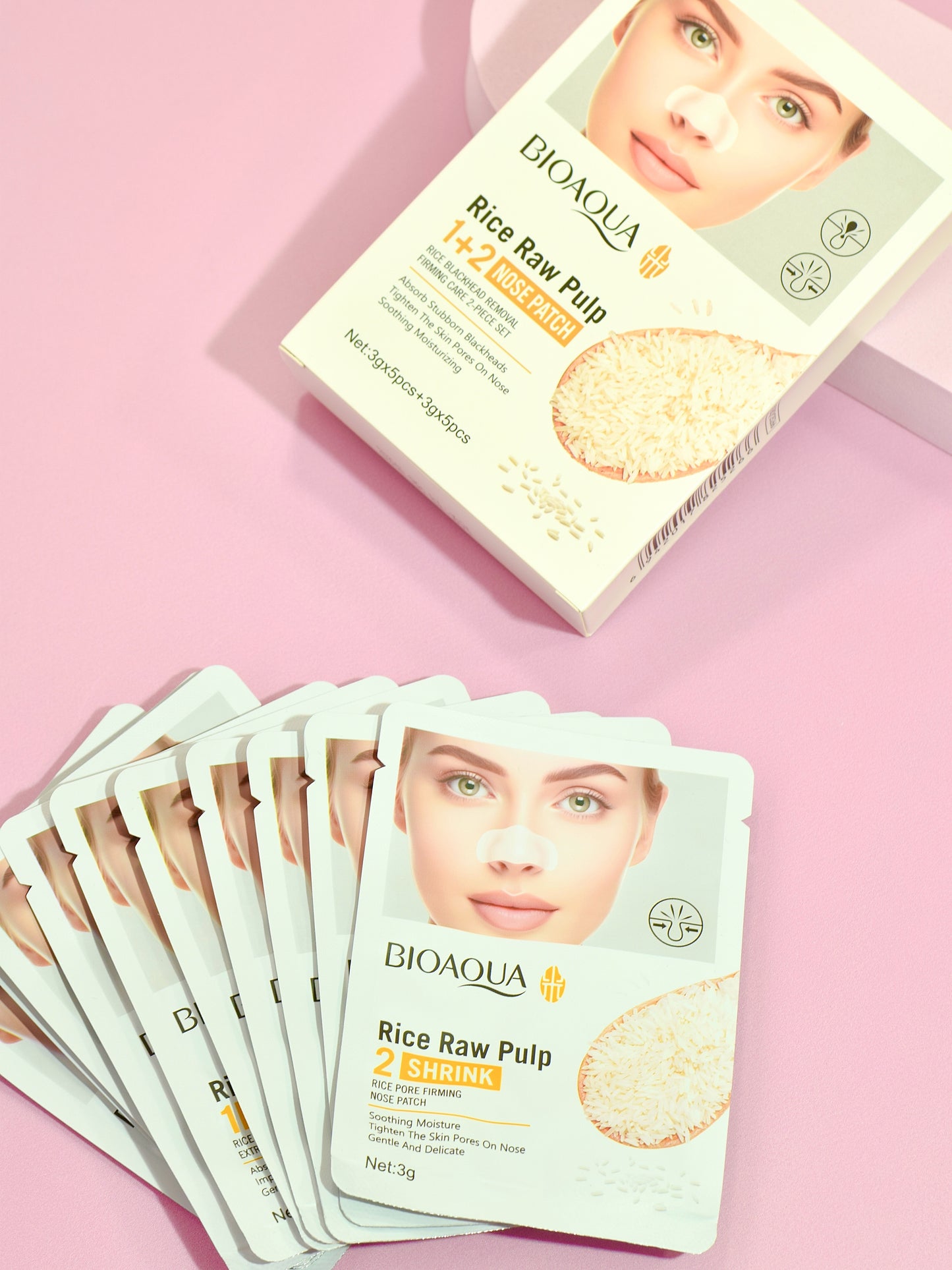 Kit Nariz Bioaqua x 2 Pasos Removedor de Puntos Negros y Minimizador de Poros