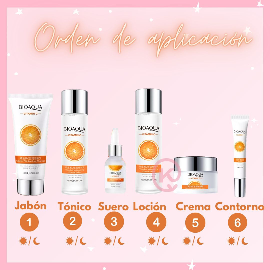 Kit de Lujo Línea Vitamina C Bioaqua - 6 Productos