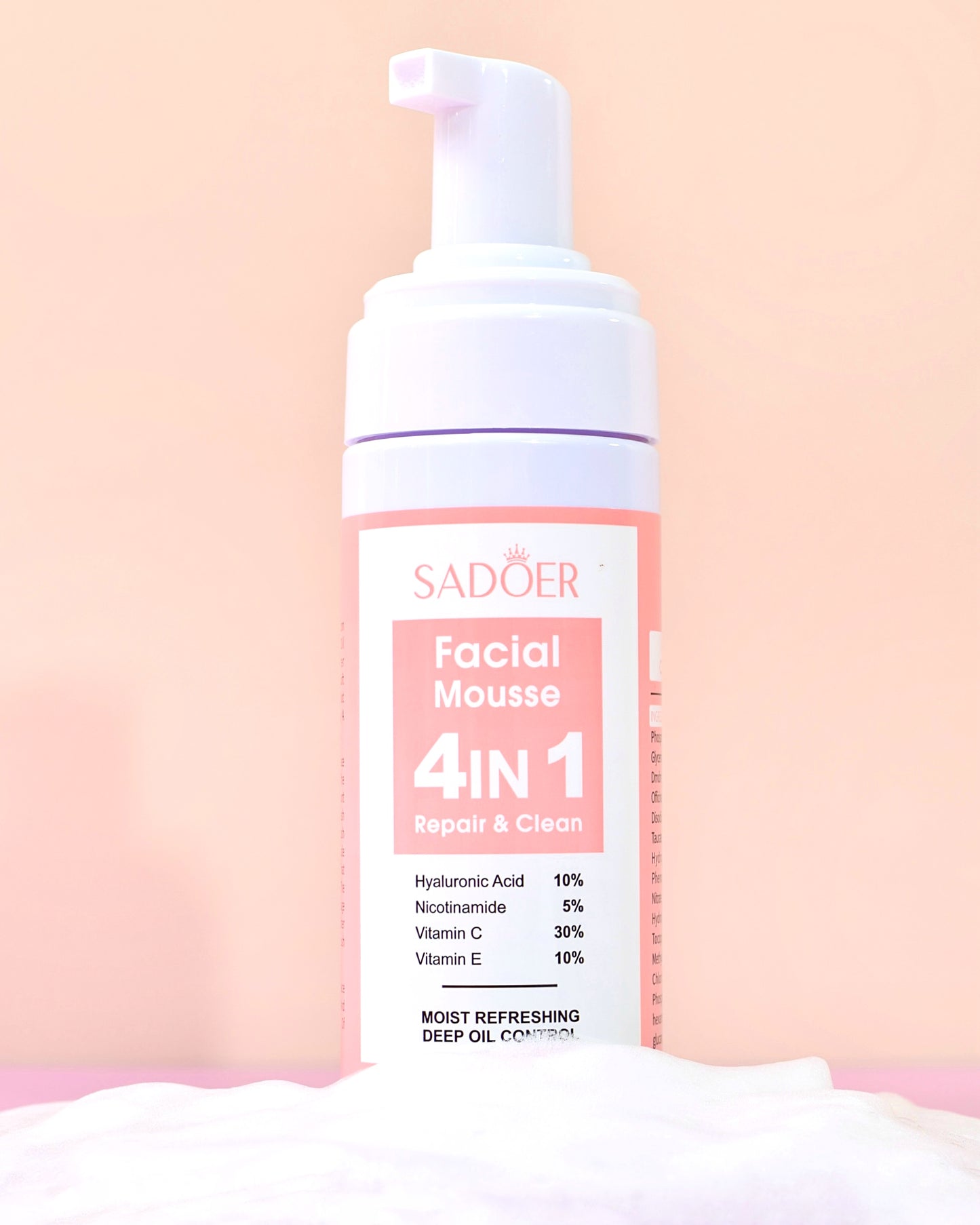 Espuma Limpiadora  4 en 1 Sadoer – Limpieza, Hidratación & Control de Grasa