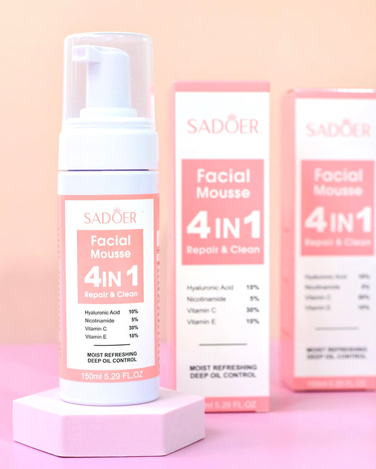 Espuma Limpiadora  4 en 1 Sadoer – Limpieza, Hidratación & Control de Grasa