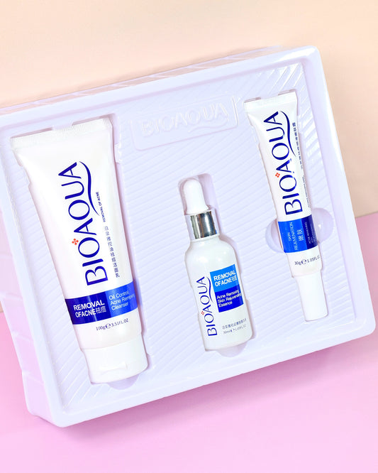 Kit Lujo Antiacné Control de Grasa & Reducción de Brotes – Bioaqua (x3)