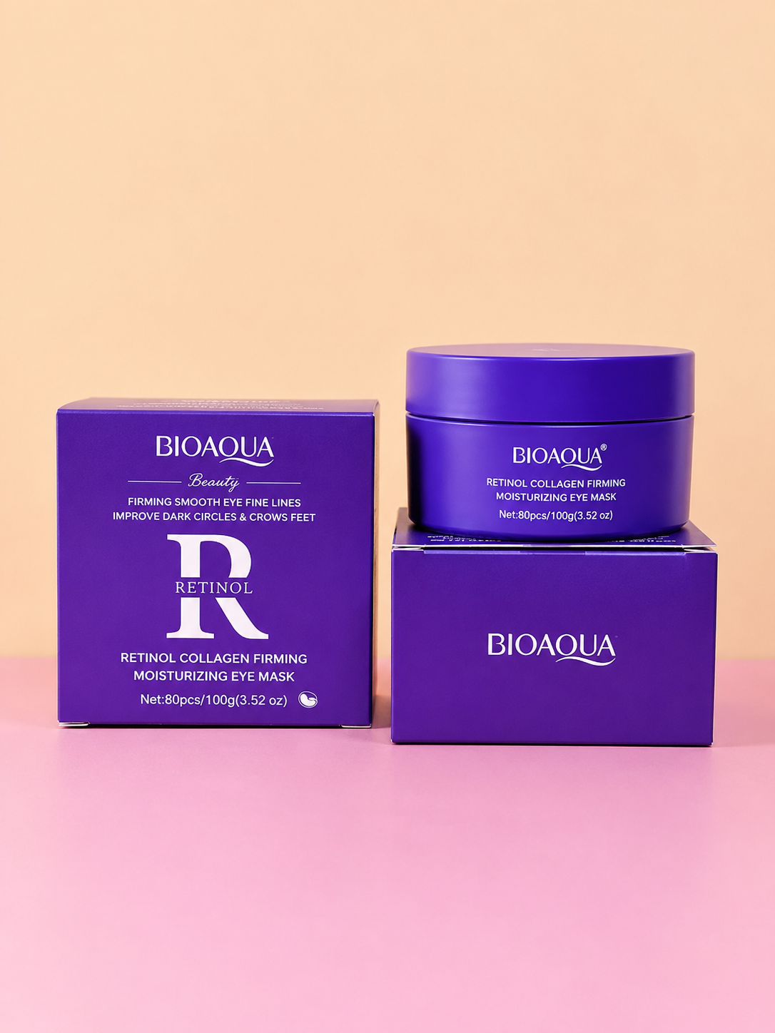 Parches de Ojos Retinol y Colágeno Bioaqua x 80 Und