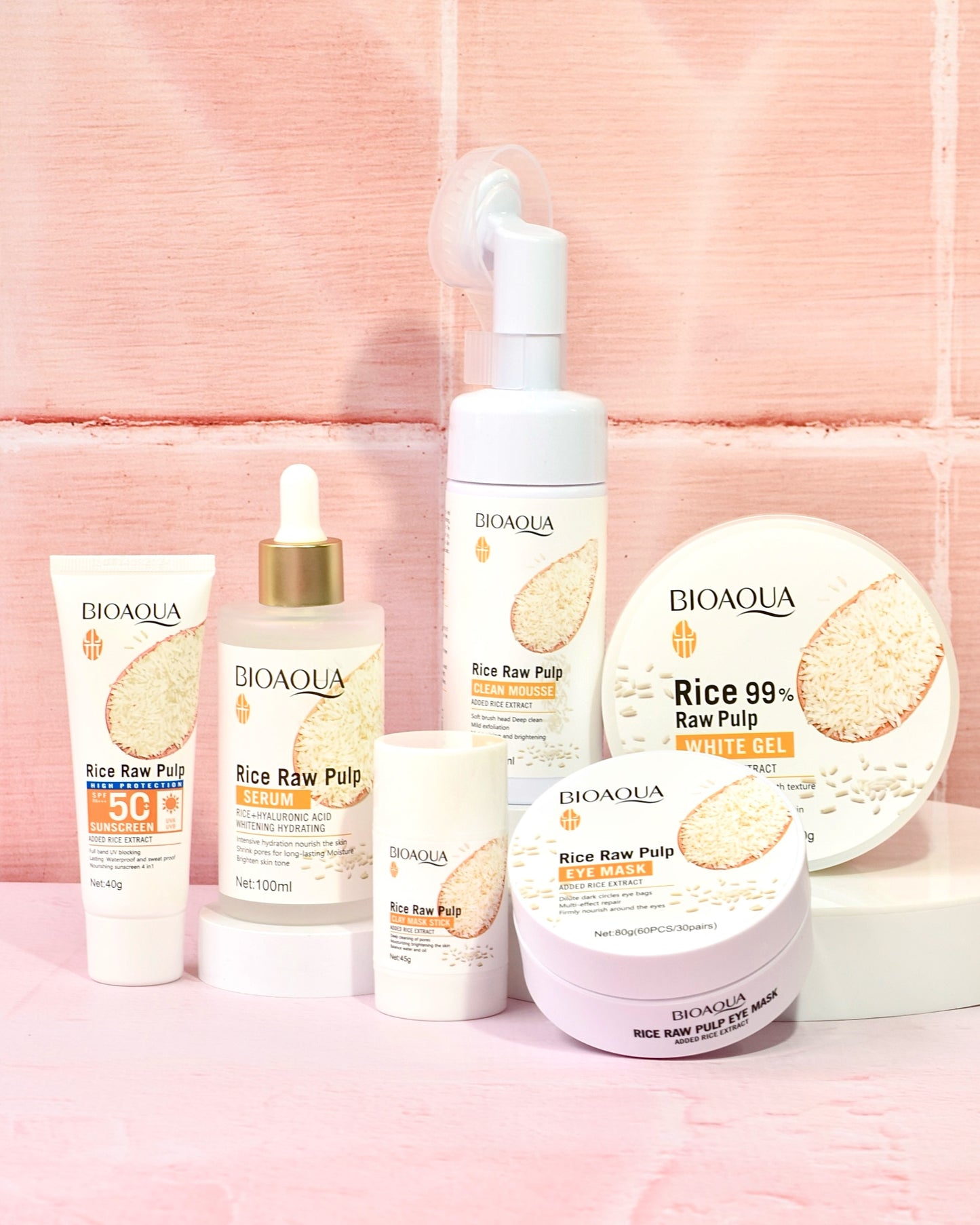 Linea Arroz Aclarante 6 Productos Bioaqua