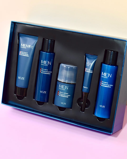 Kit Lujo Skincare Masculino Hidratación & Control de Brillo – VEZE (x5)