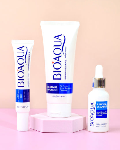 Kit Lujo Antiacné Control de Grasa & Reducción de Brotes – Bioaqua (x3)