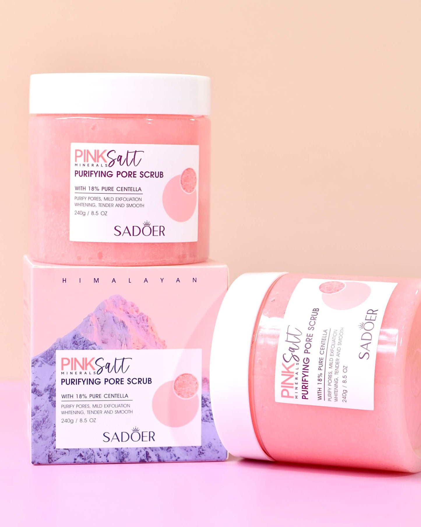 Exfoliante Facial Detox Sal Rosada + Centella 18% Poros & Textura – Sadoer