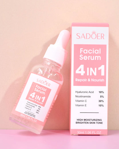 kit de skincare hidratación con espuma, tónico, sérum, crema y contorno de ojos