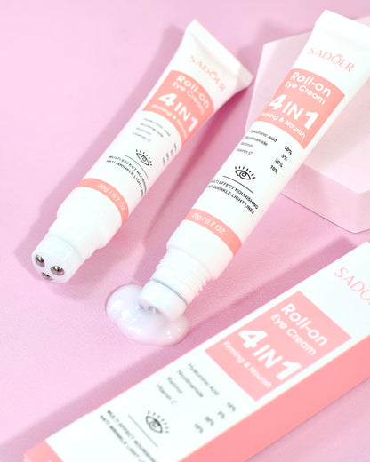 kit de skincare hidratación con espuma, tónico, sérum, crema y contorno de ojos