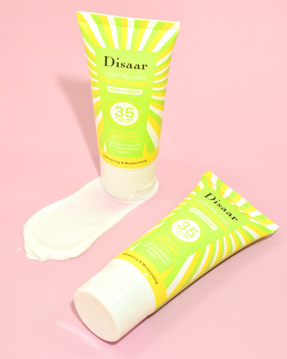 Protector solar Anti Acné - Con Aloe vera, Té Verde y Ácido Sálicilico