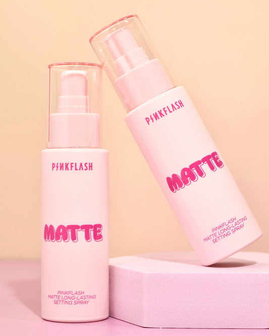 Fijador de Maquillaje Matte Pink Flash Larga duración efecto piel perfecta