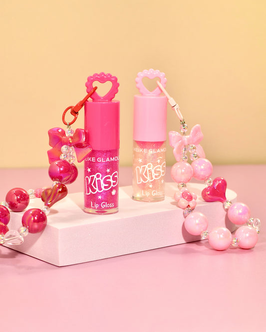 Labios Glossy + Efecto volumen en segundos (Brillo Kiss Glow con Llavero)
