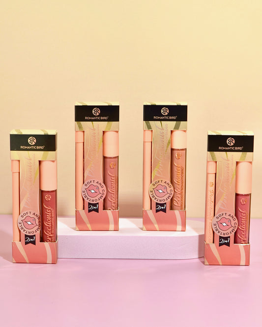 Lip Combo:  Delineador + Labial 2 en 1 Romantic Bird
