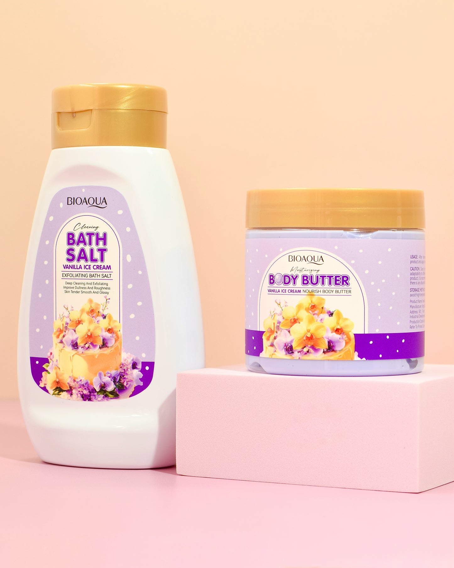 Kit Corporal Bioaqua Vainilla Exfoliante y Mantequilla Hidratante