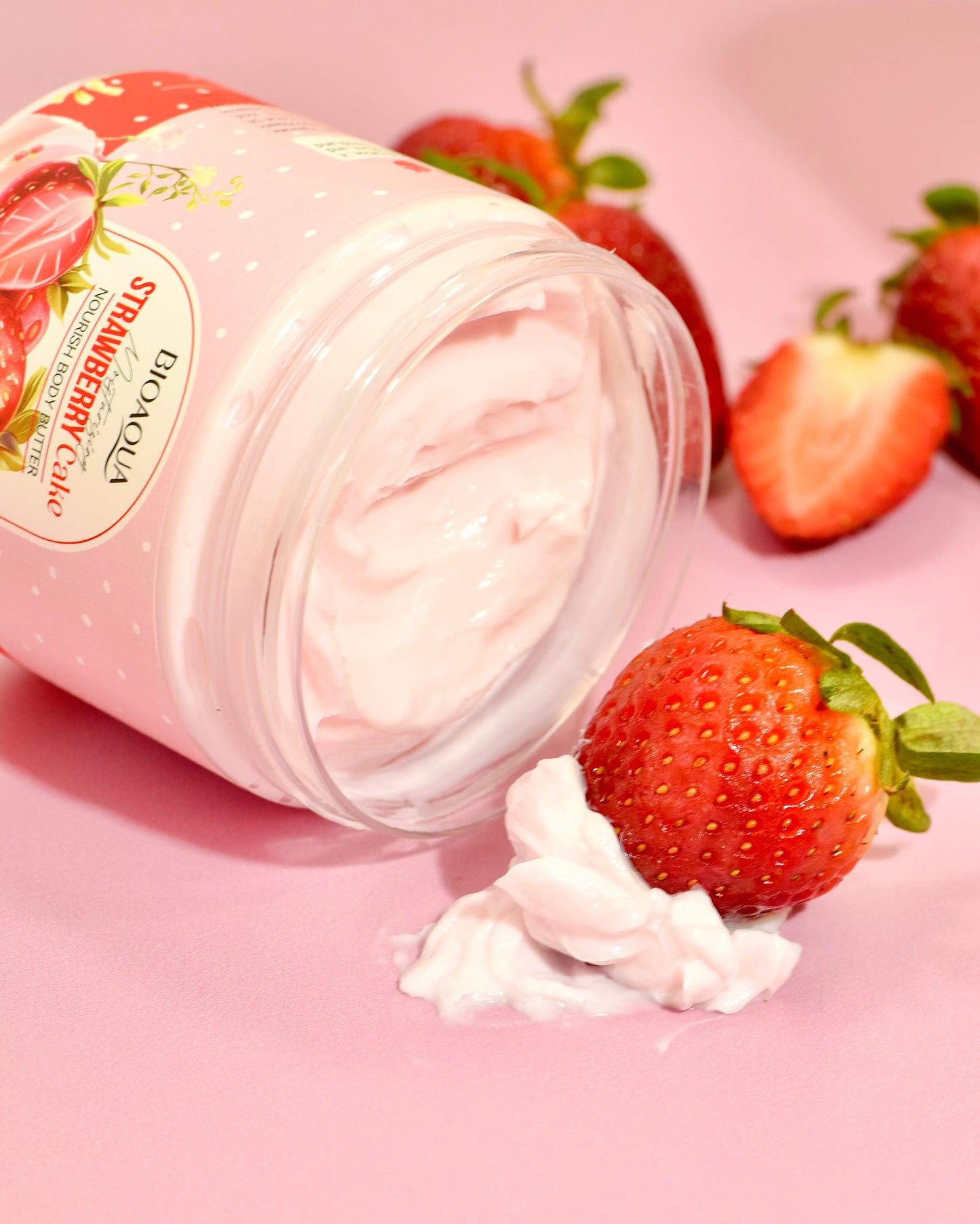 Mantequilla Corporal Bioaqua Strawberry Cake Hidratante y Nutritiva