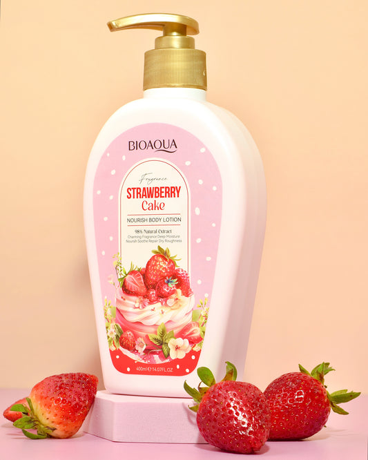 Loción Corporal Bioaqua Strawberry Cake Hidratante y Suavizante