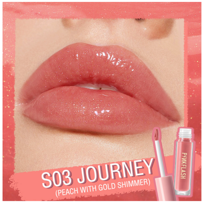 Gloss hidratante brillo natural Pink Flash labios radiantes